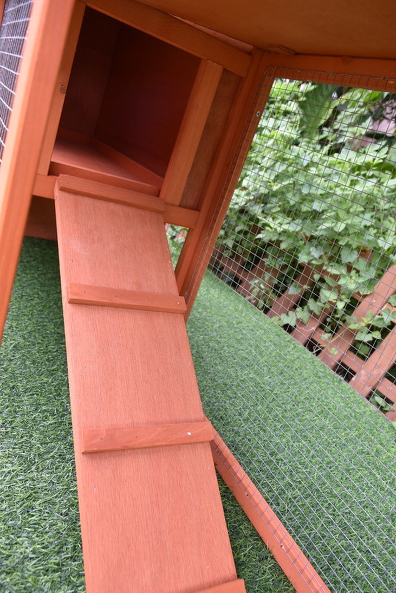 Upgrade your backyard with the Pawhub Double Run Wooden Chicken Coop & Rabbit Hutch! Perfect home for bunnies and chickens! 🐰🐔✨